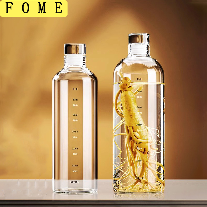 Outdoor Sport Glass Water Bottle - Fome 500/750/1000ml garrafa de água esportiva